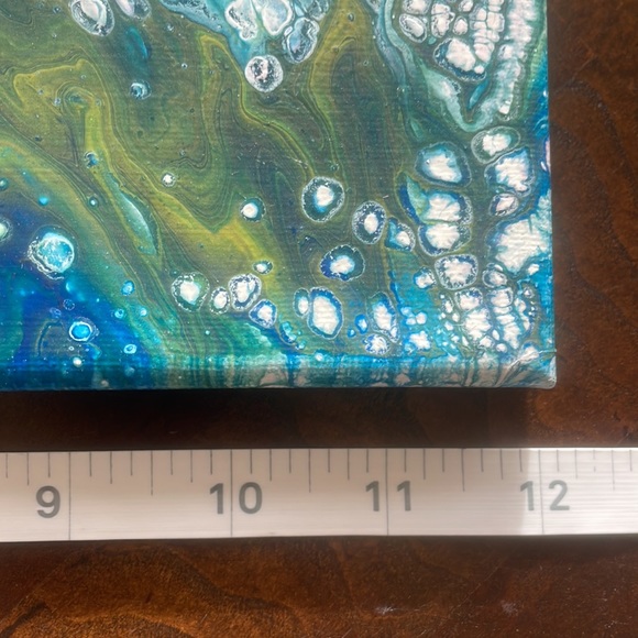 Paint Pour Fluid Art Wall Decor Painting By Local Omaha Artist, Tammy Muecke. - Picture 4 of 4